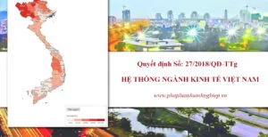 Quyết định Số: 27/2018/QĐ-TTg ban hành hệ thống ngành kinh tế Việt Nam