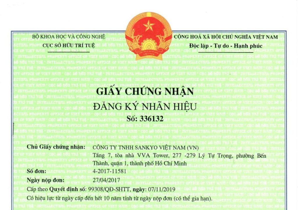 Giay Chung Nhan Dang Ky Nhan Hieu Co Thoi Han Bao Lau