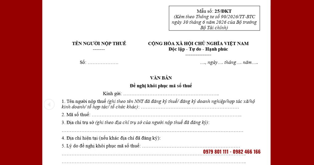 Cách Khôi Phục Mã Số Thuế Khi Doanh Nghiệp Không Hoạt động Tại địa Chỉ đăng Ký