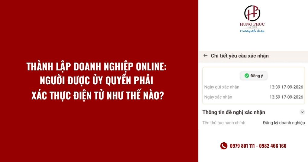 Thành lập doanh nghiệp online Người được ủy quyền phải xác thực điện tử như thế nào